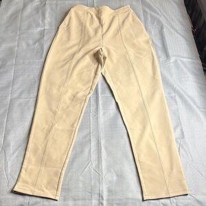 Fashion Nova Cream Straight Leg Pants